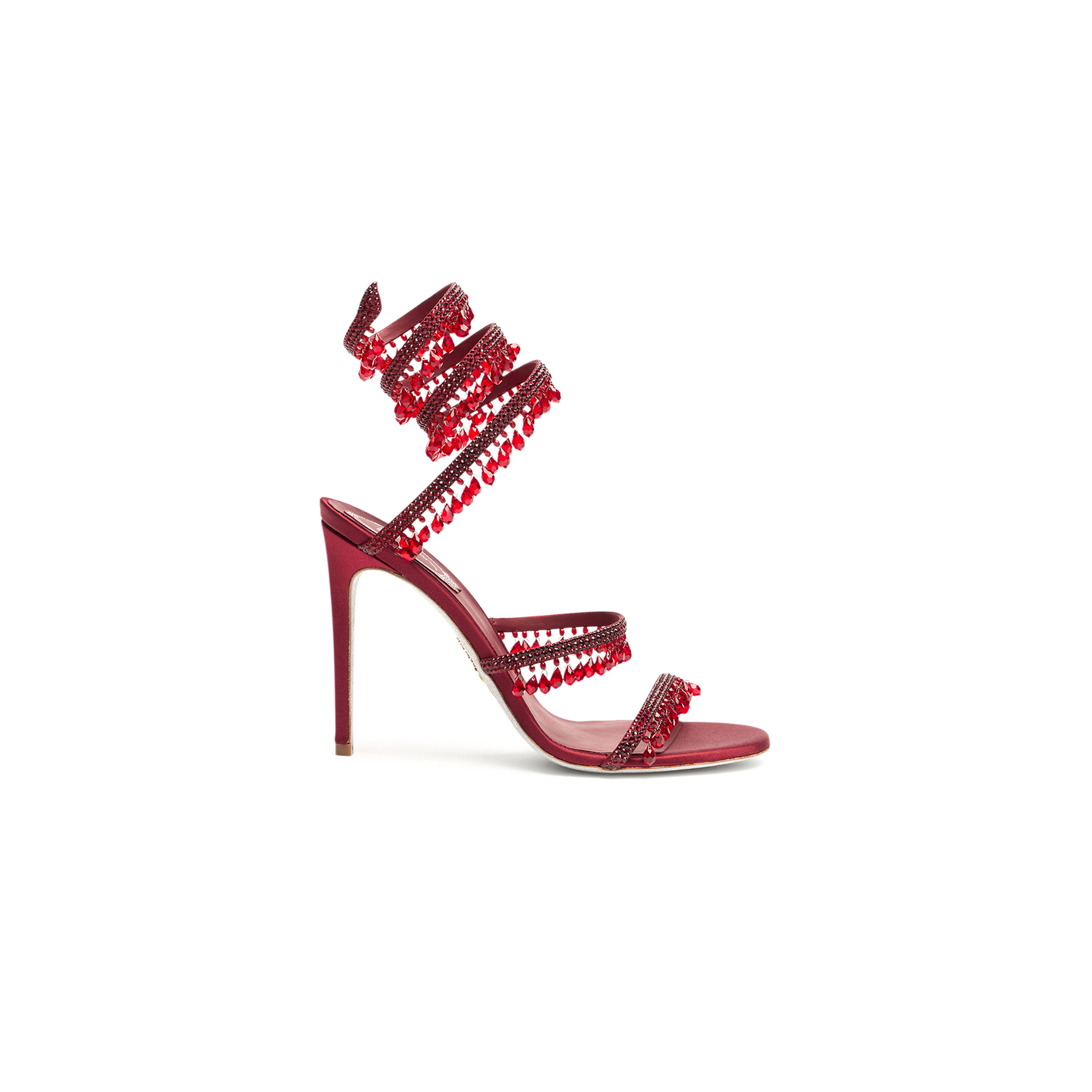 RENE CAOVILLA CHANDELIER BURGUNDY SANDAL 105 C10182